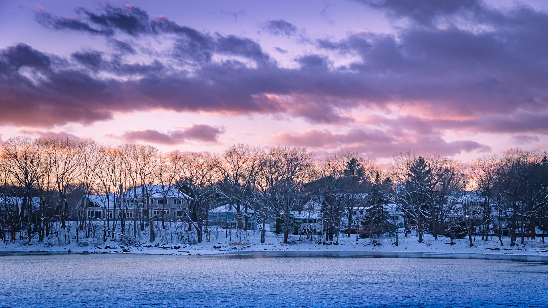 Sunset over the Arlington Reservoir