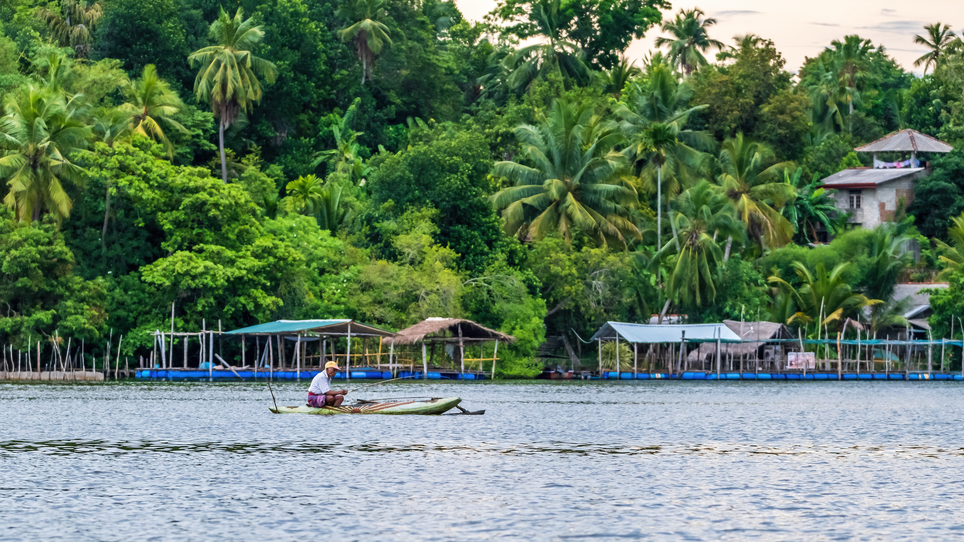 Daily life - Rathgama lake, Sri Lanka. April 2022