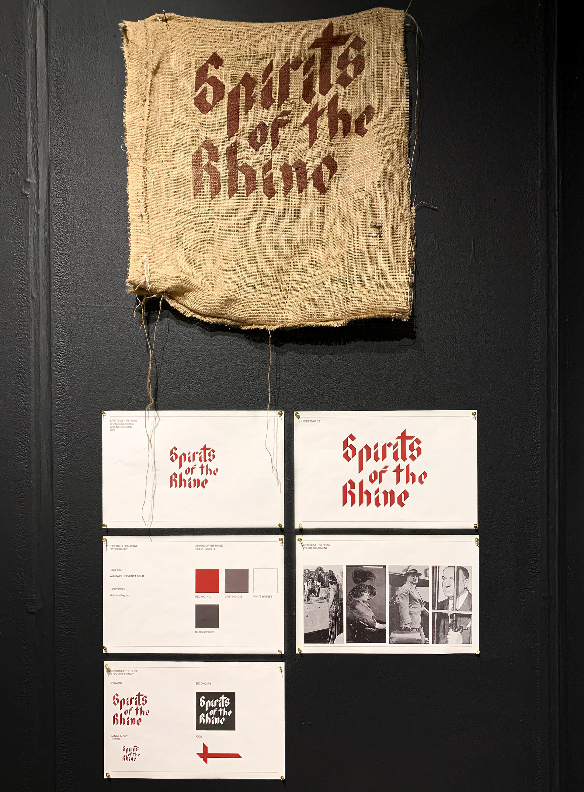 Style Guide with Screen Printed Burlap