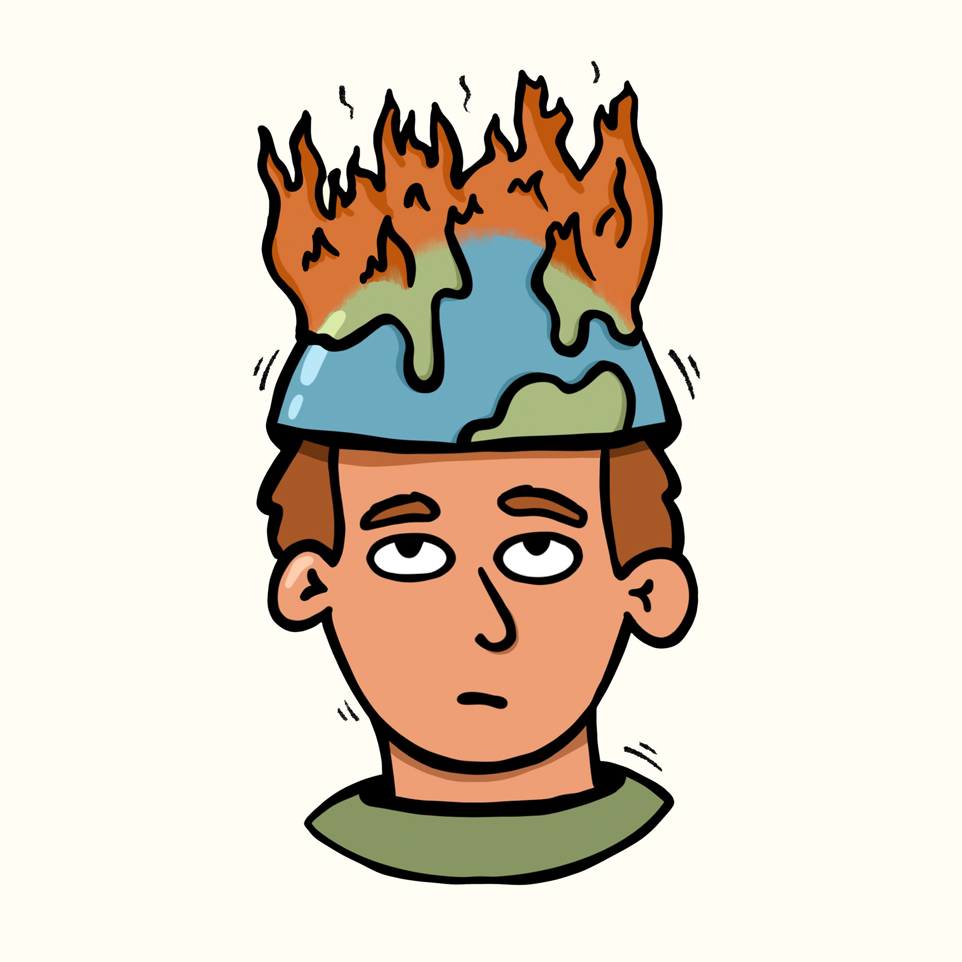 Spot illustration for 'Climate Anxiety' 