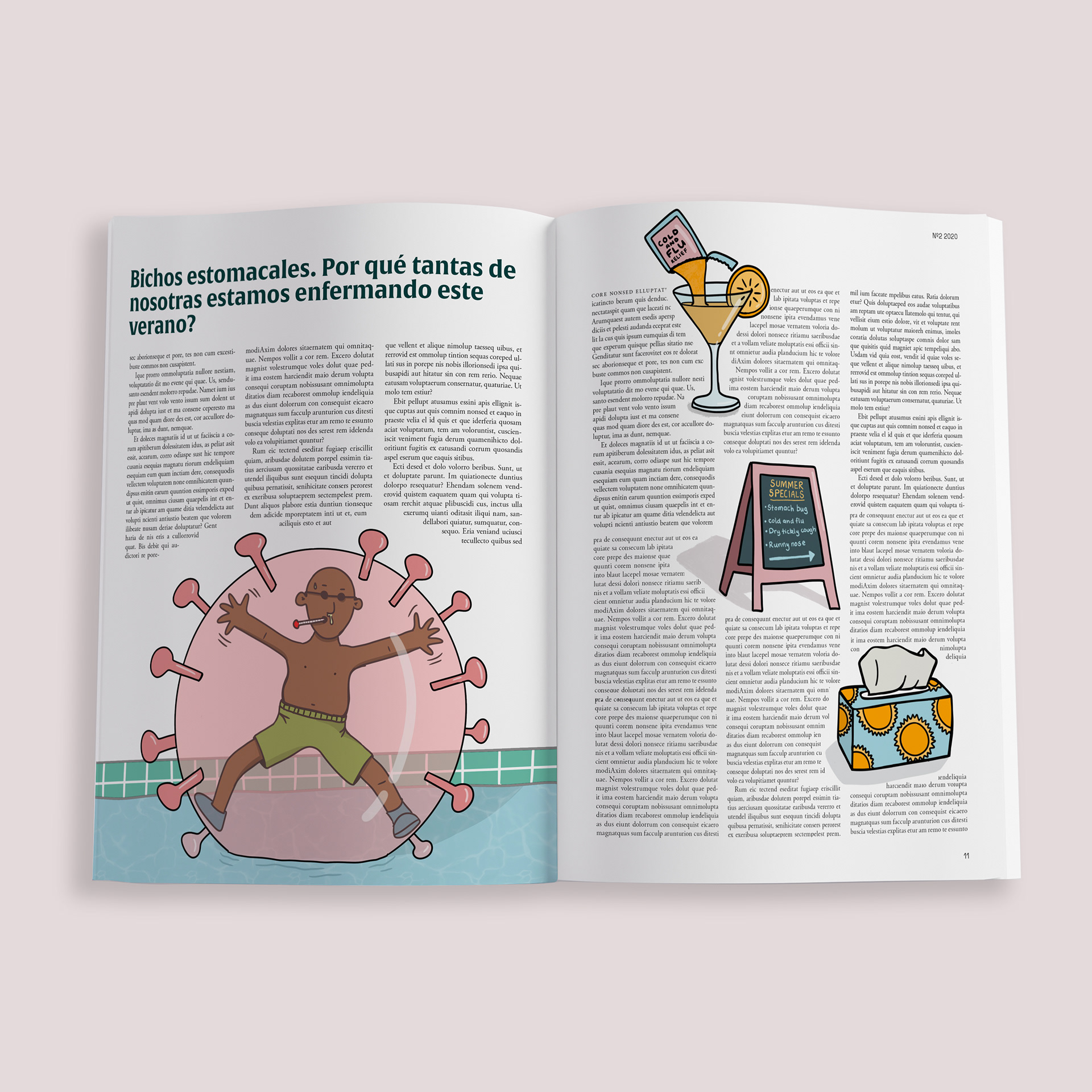 The rise of the Summer-time Virus  (mockup)