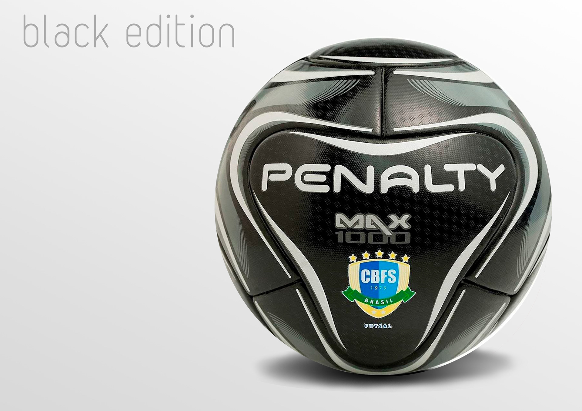 Bola de Futsal Penalty Max 1000 All Black - Edição Limitada