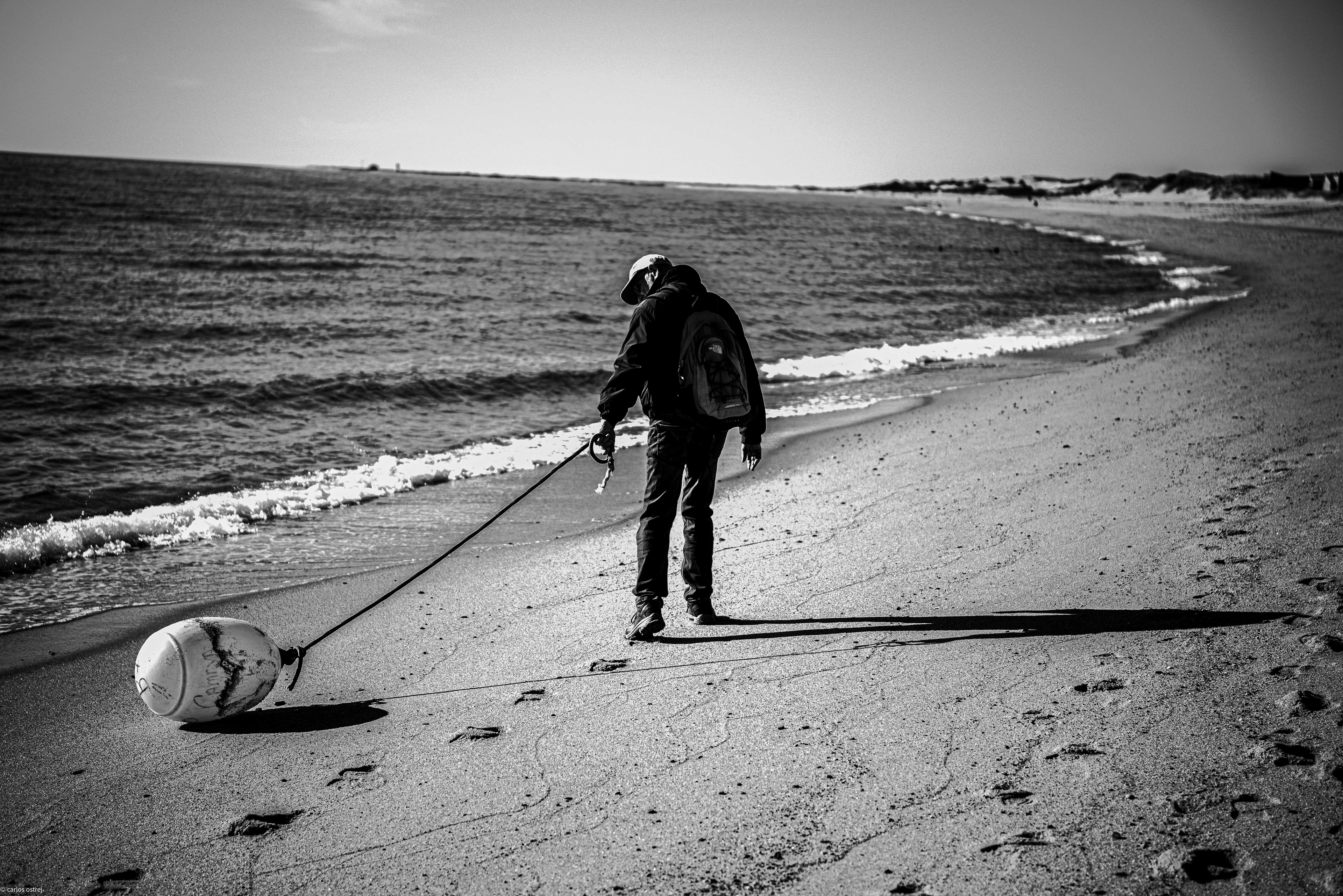CApe Cod, Mass,B&W,  seascape, buoy walk