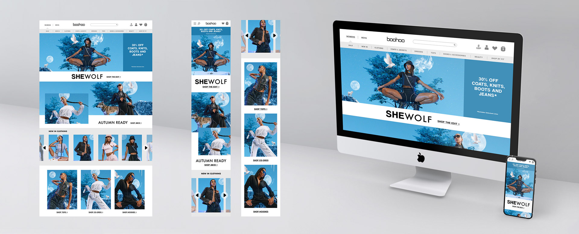 SheWolf collection homepage design