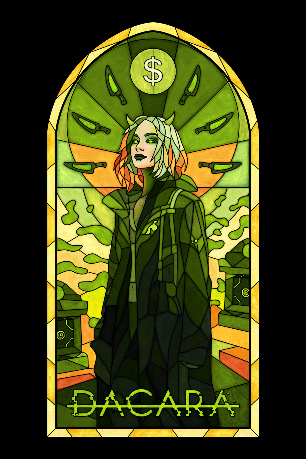 DACARA Stained Glass design