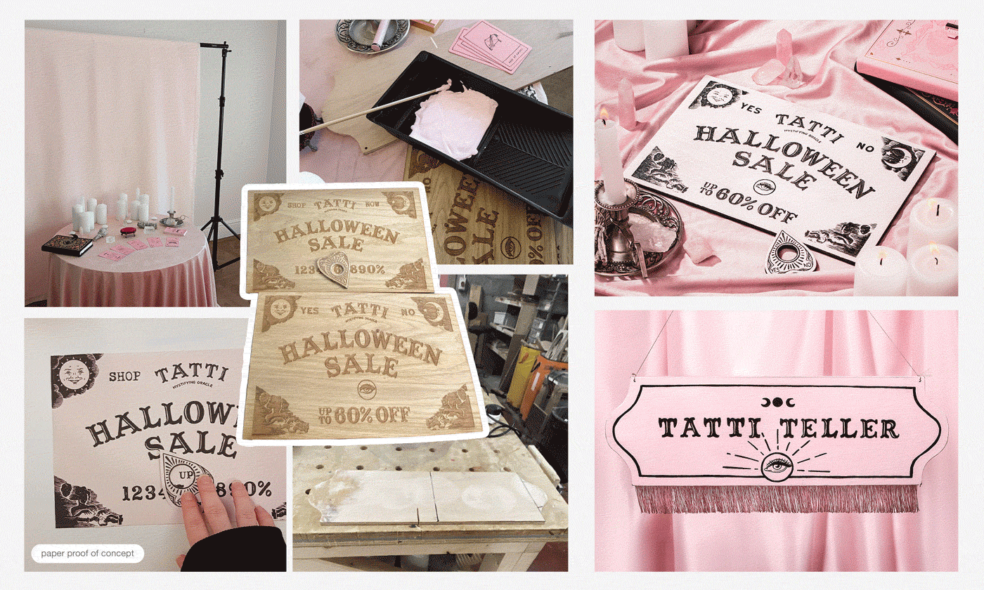 Behind the scenes making Halloween shoot props