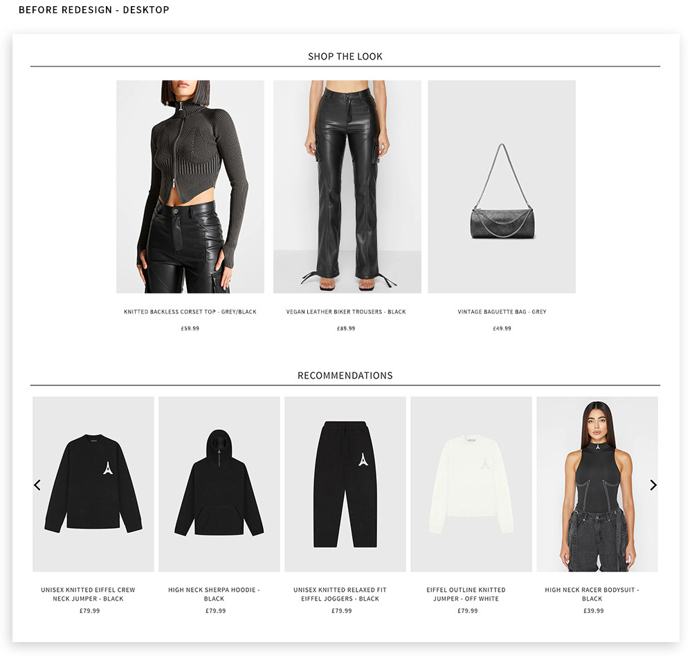 MDV product page before redesign