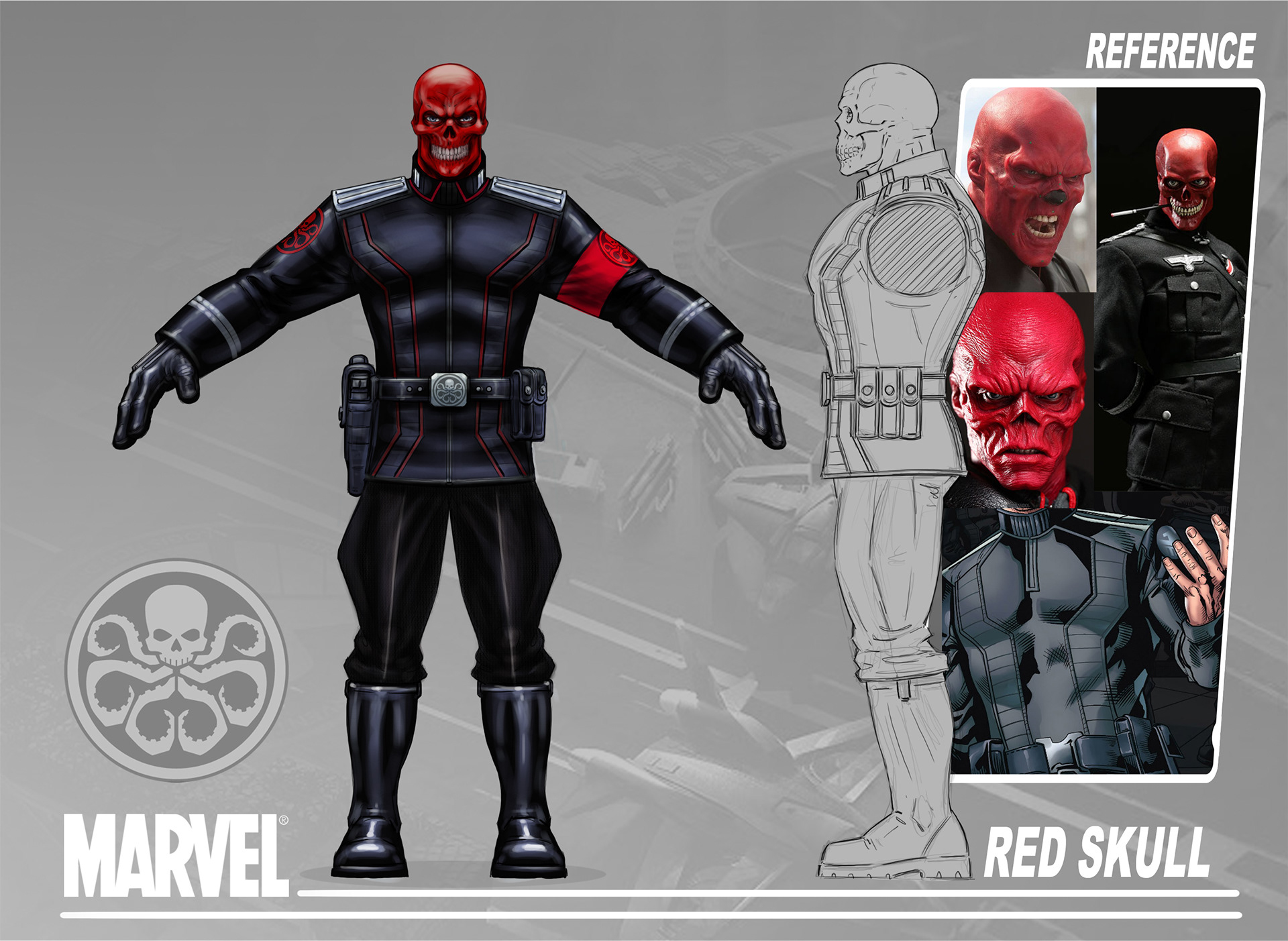 Marvel - StrikeForce - Red Skull WiP Concept Character Sheet