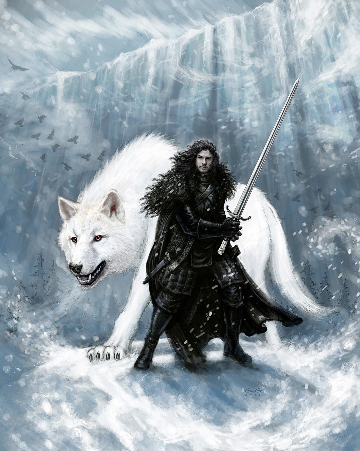 Greg Luzniak - Jon Snow - Ghost - Game of Thrones