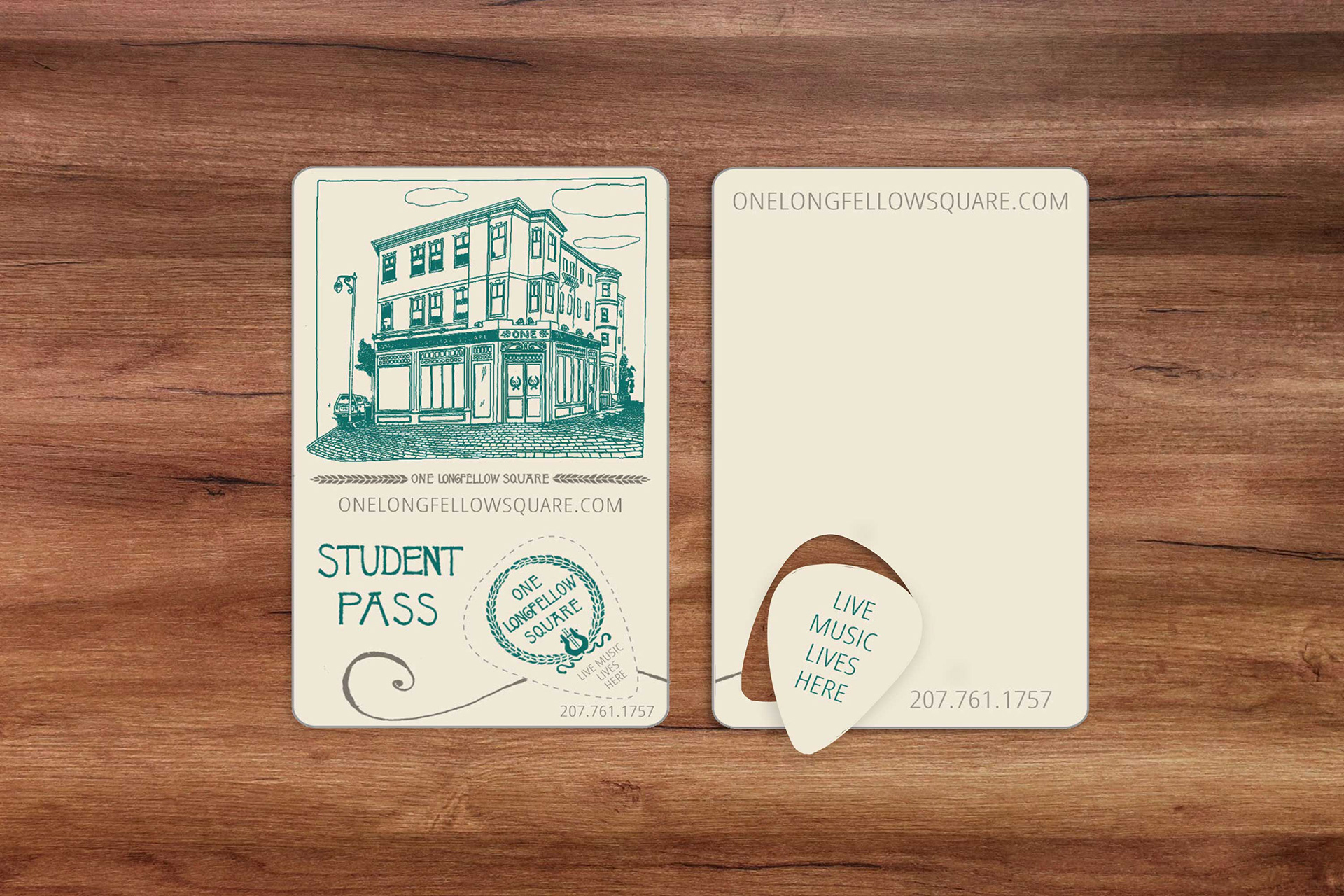 PVS Student Membership cards with pop out guitar pick.