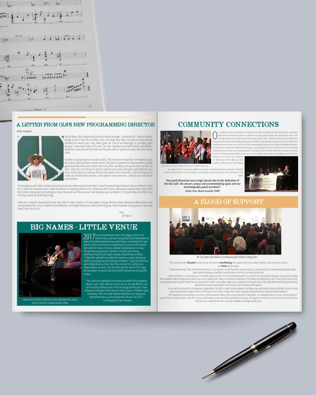 Quarterly Newsletter designed for in-house print.