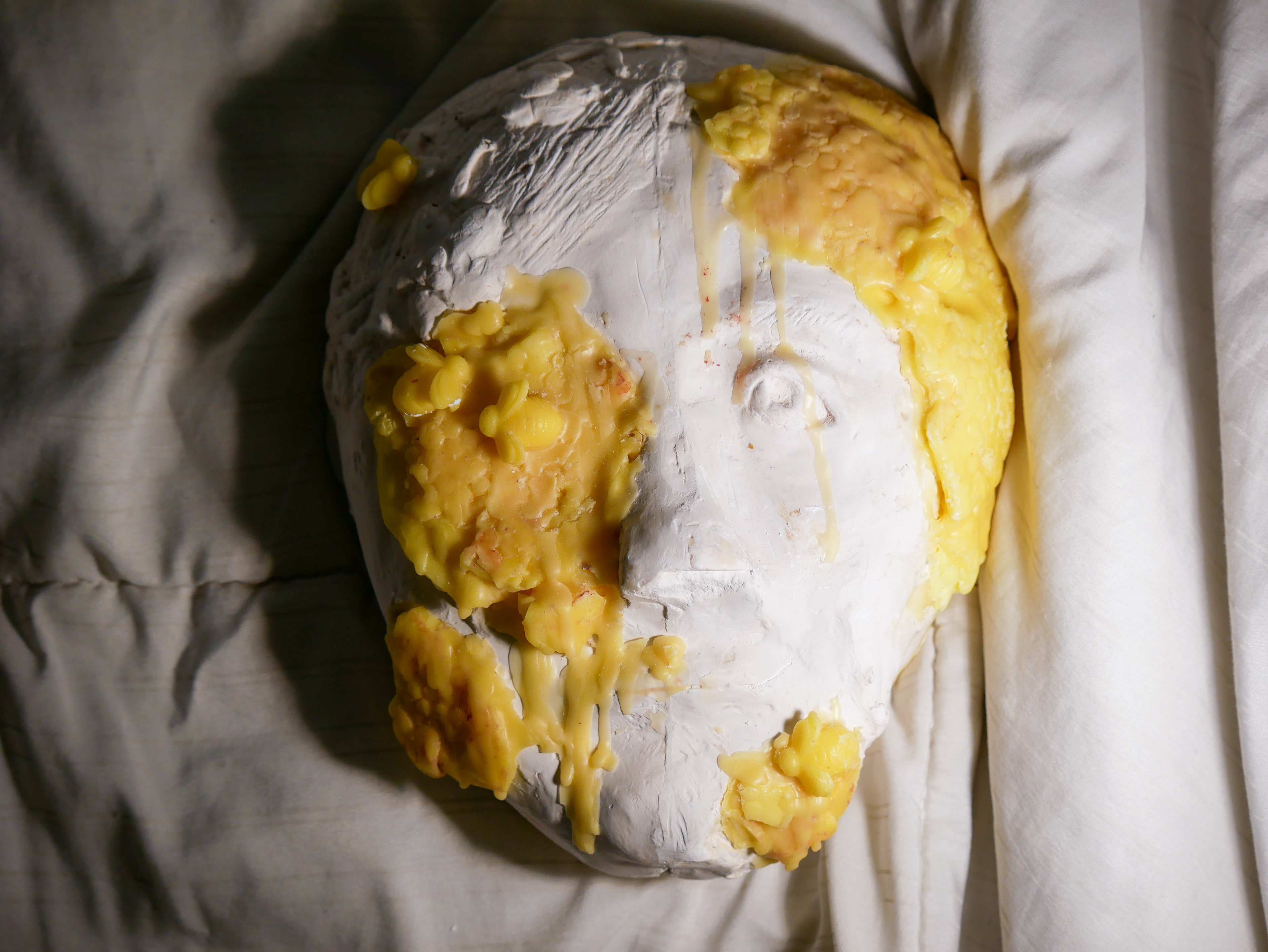 "Sweet as Honey"- Self Portrait, November 2019. Mixed Media, Plaster and wax.