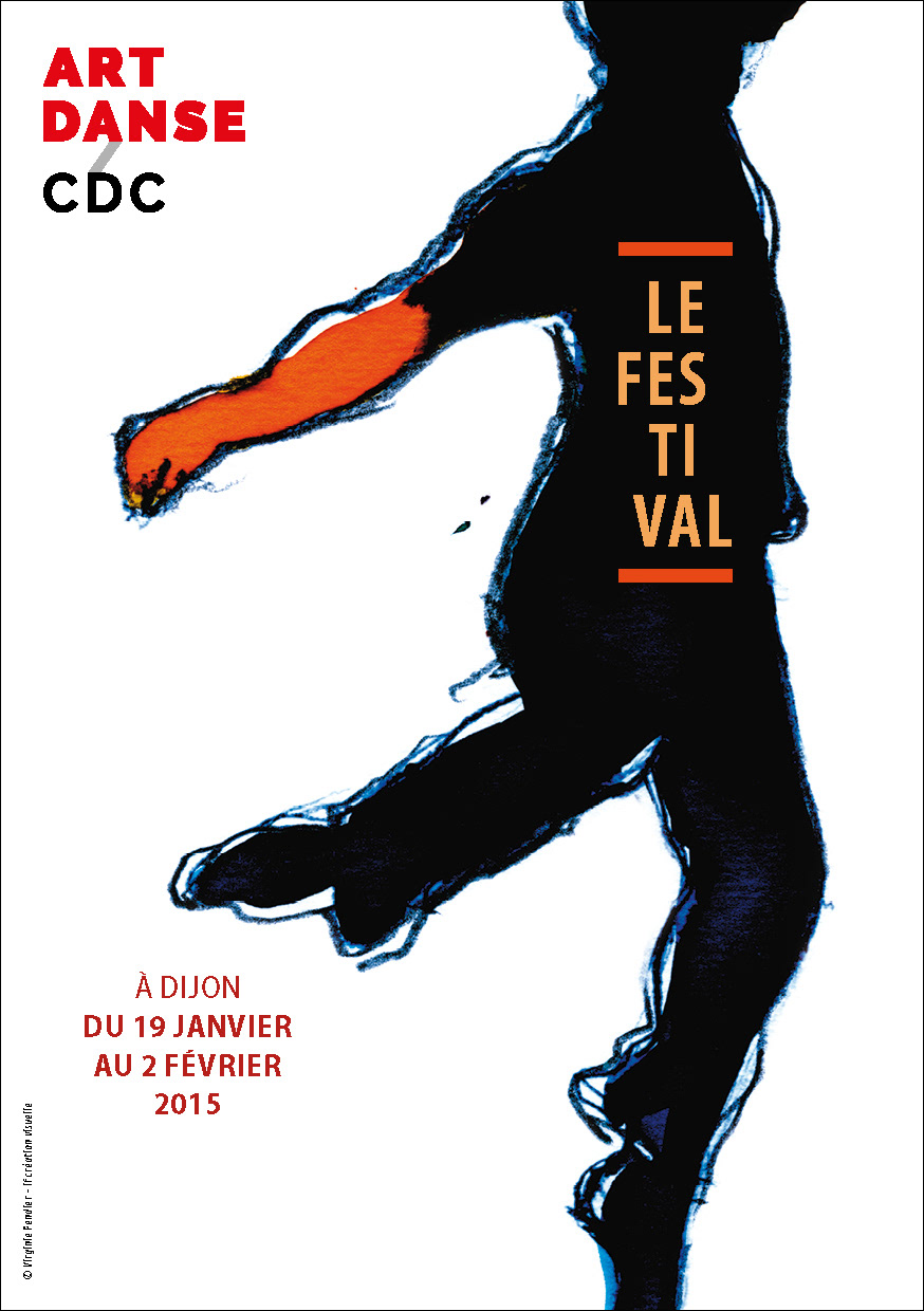 Visuel Festival danse 2015 Art Danse - Dessin à l'encre d'un danseur