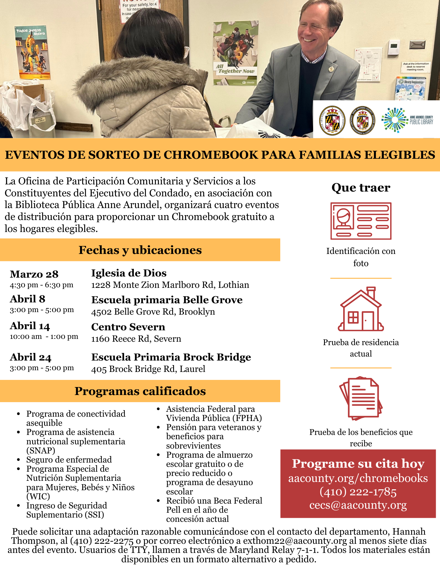 Chromebook Giveaway Flyer (Spanish)