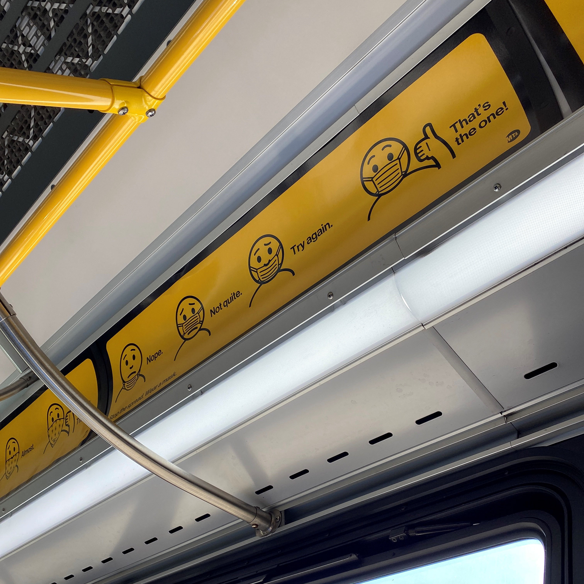 The campaign was extended to MTA buses. Photo credit: Jeremy Zorek