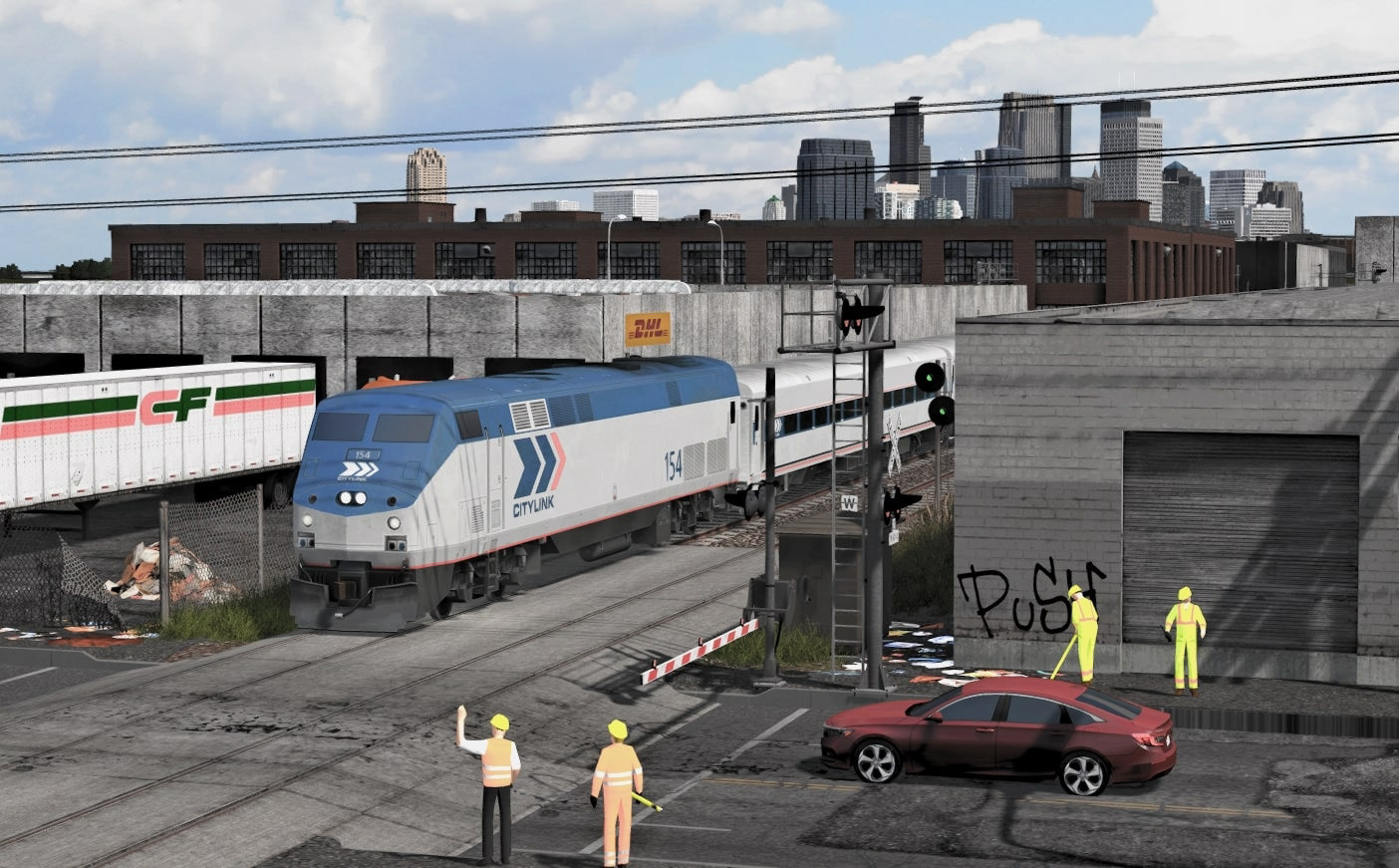 P42 Locomotive and Horizon Cars