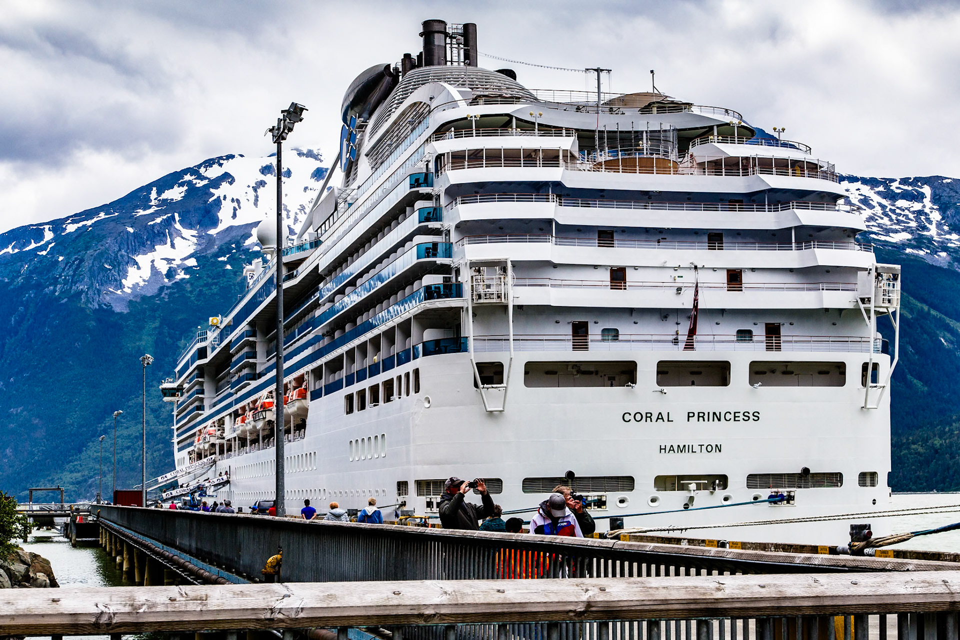 Coral Princess docked in Skagway