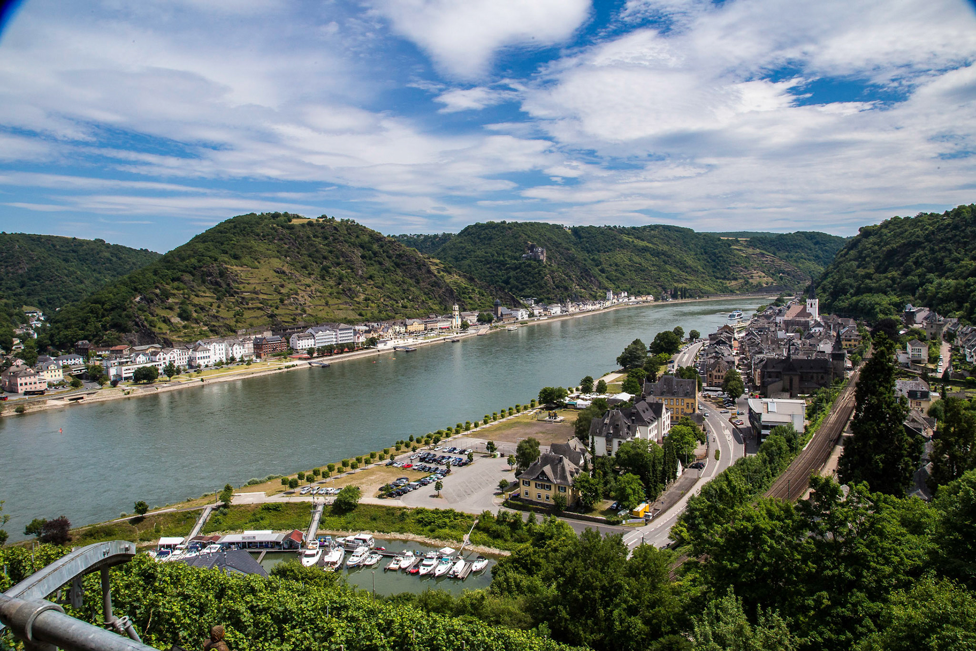 View of Rhine from Burg Rheinfels Castle