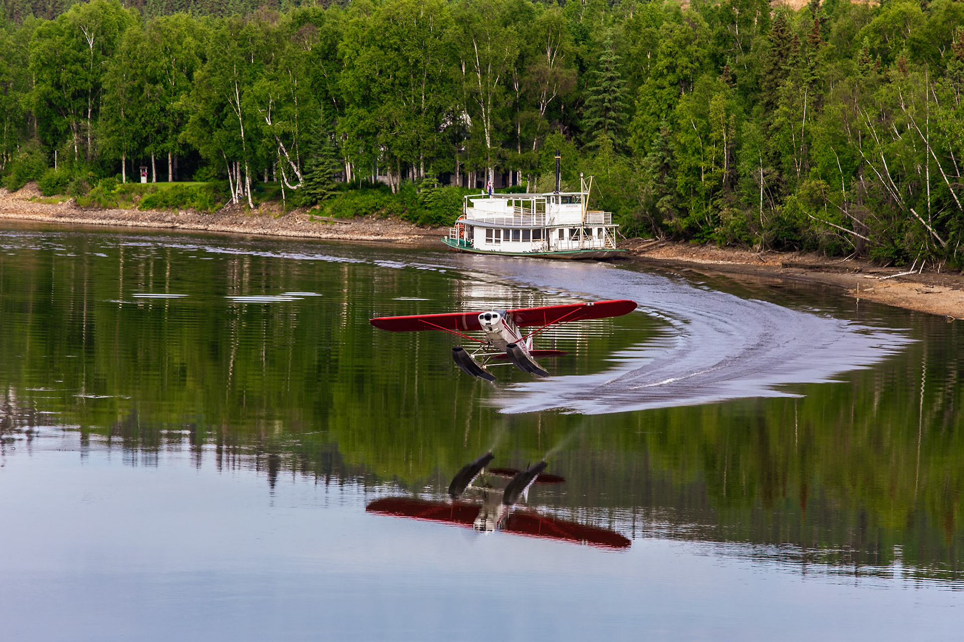 Bush pilot on Chena River - Fairbanks