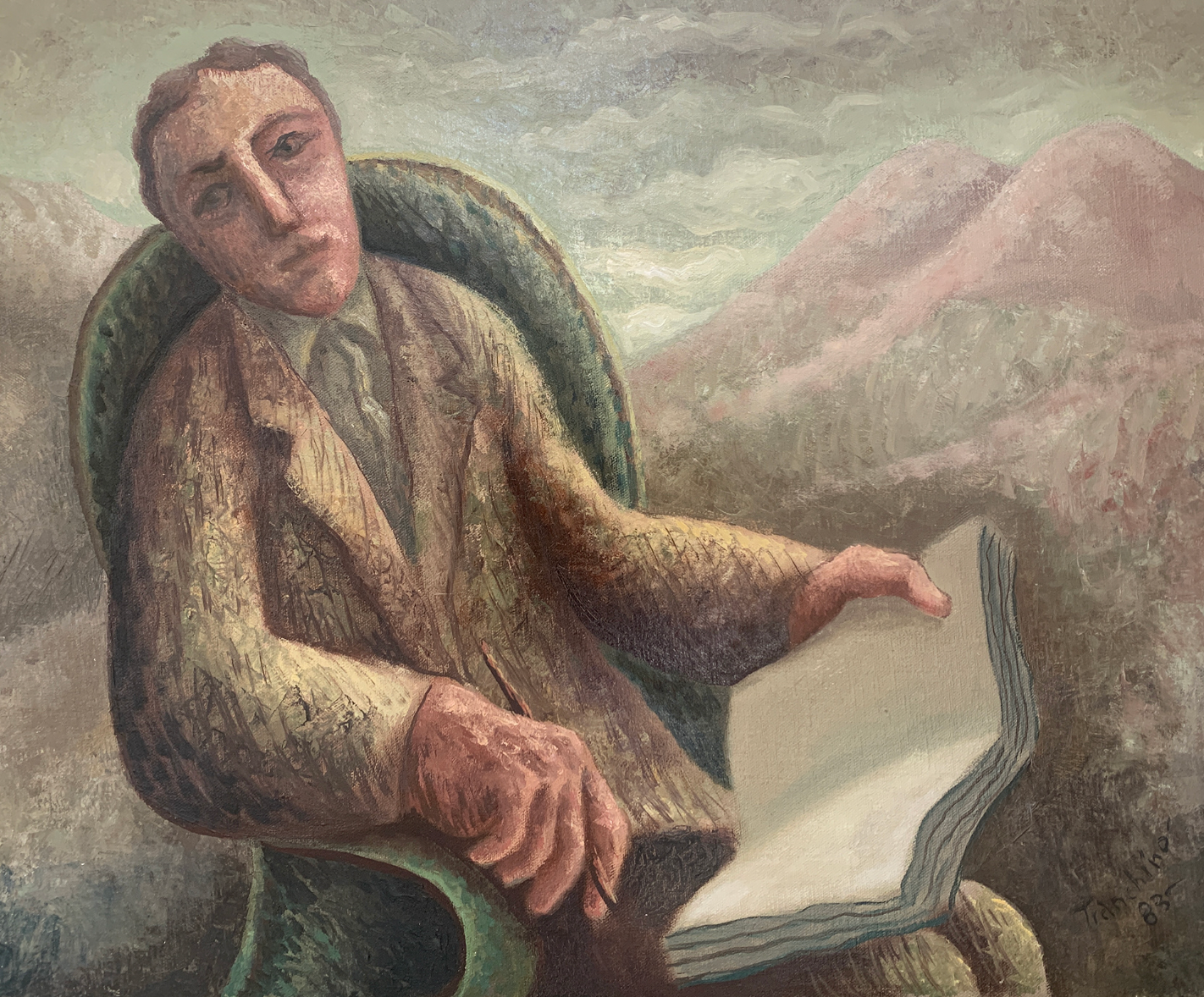 Tranchino - Poeta che legge - Opera Unica - 60x50cm - Euro 3500