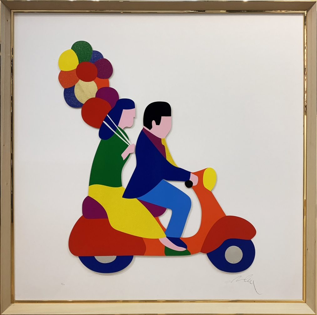 Lodola - Funny Moments - Serigrafia materica - 100x100cm - Euro 1186