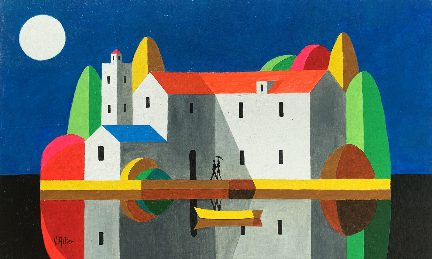 Altieri - Riflessi Geometrici sul fiume della memoria - Opera Unica - 50x30cm - Euro 950