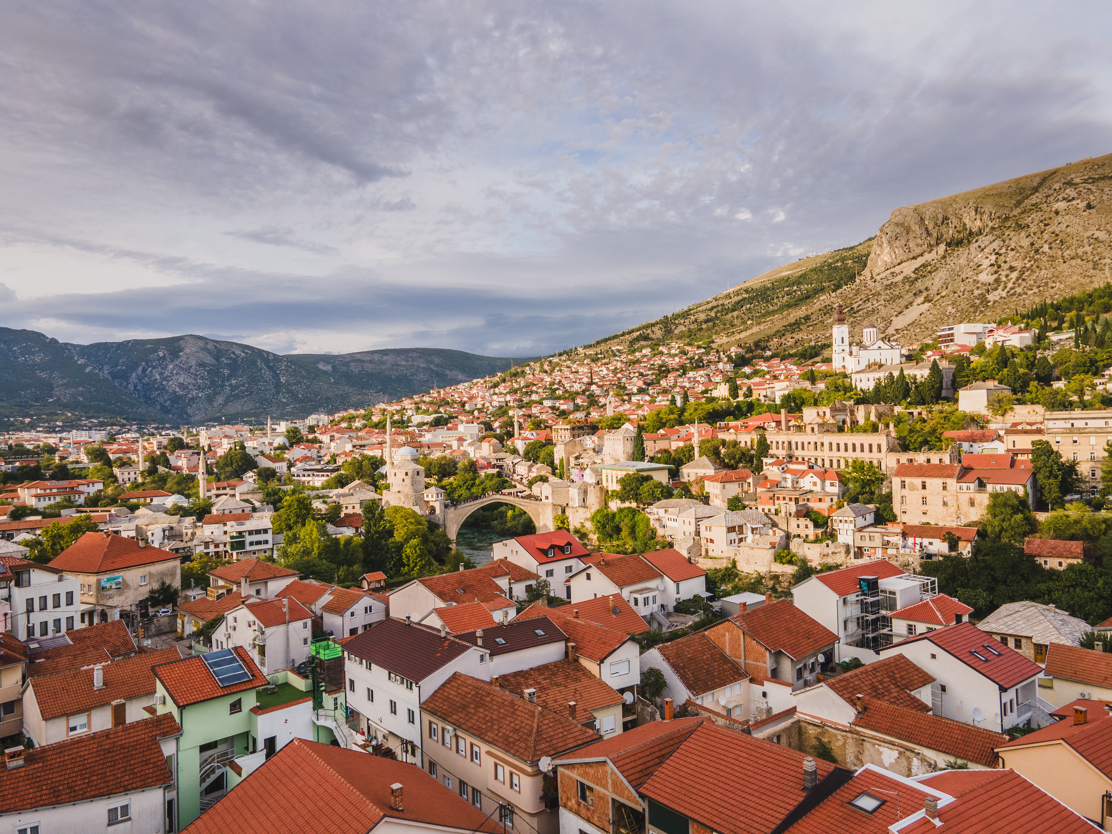 Mostar drone view
