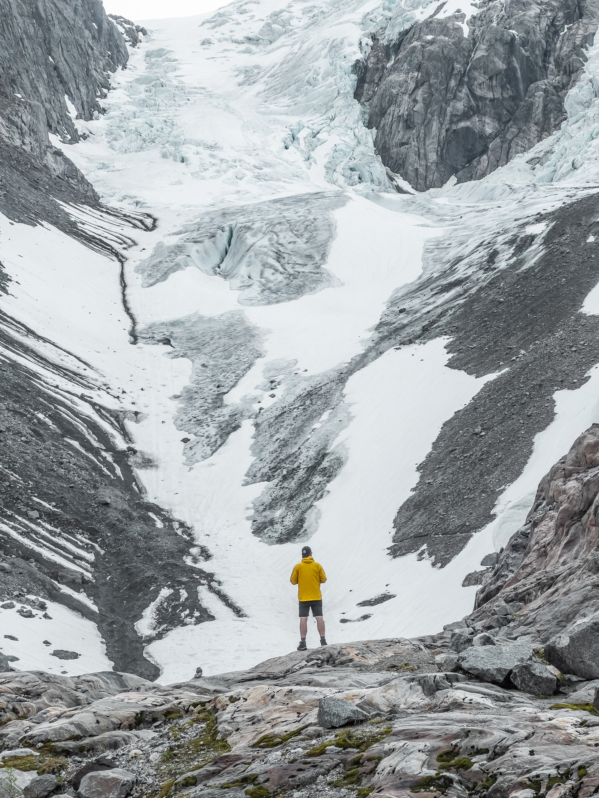 Me at the foot of Buarbreen Glacier