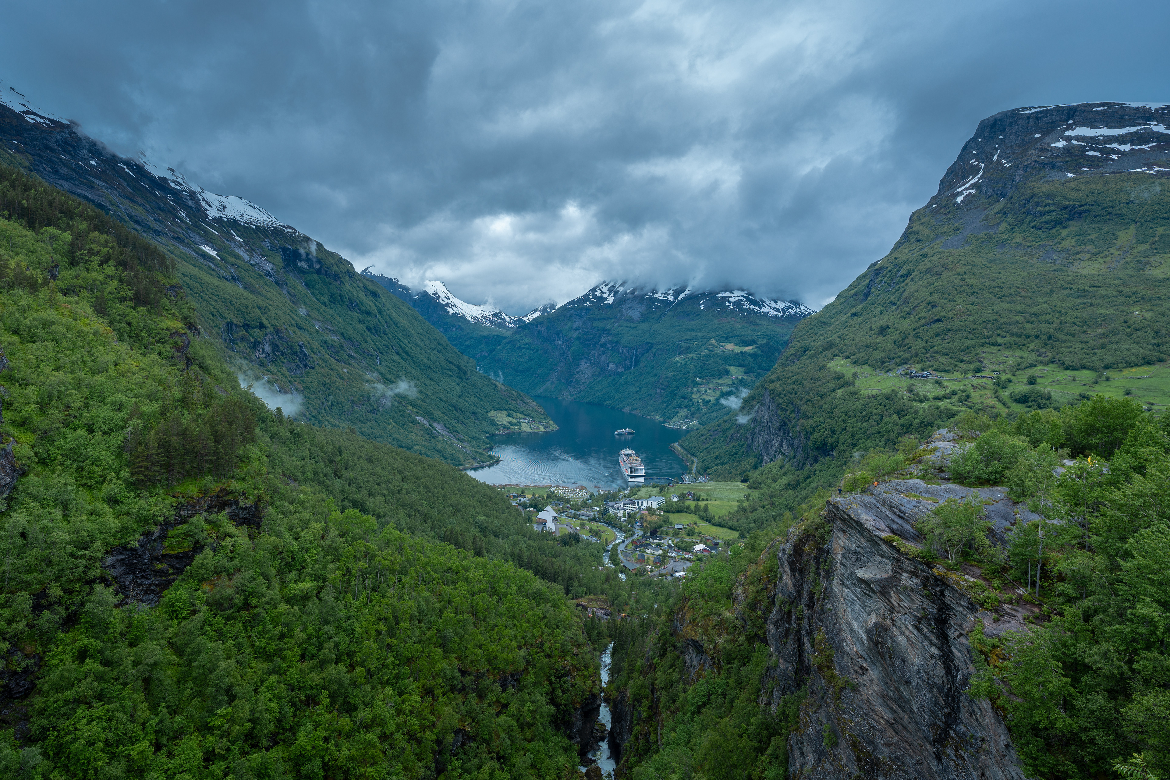 Geiranger from Flydalsjuvet Viewpoint