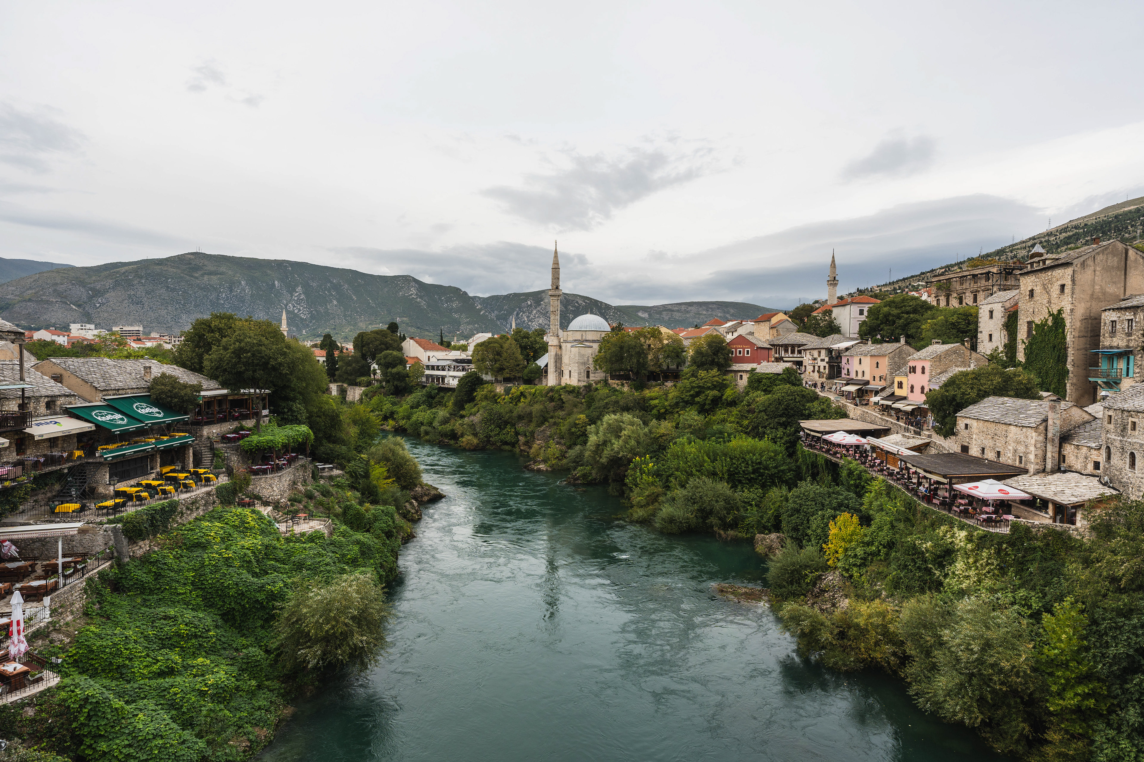 Mostar drone view