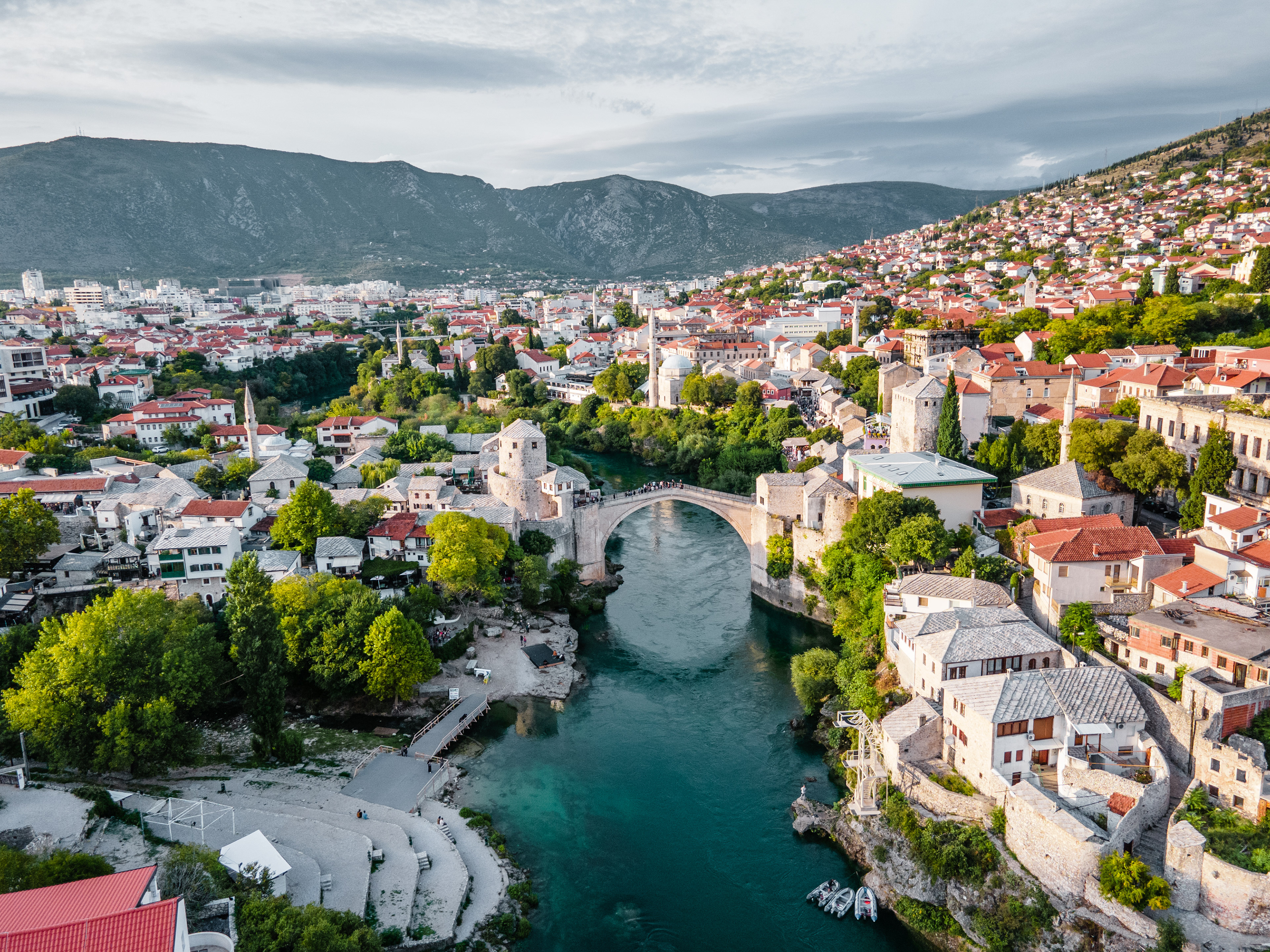 Mostar drone view