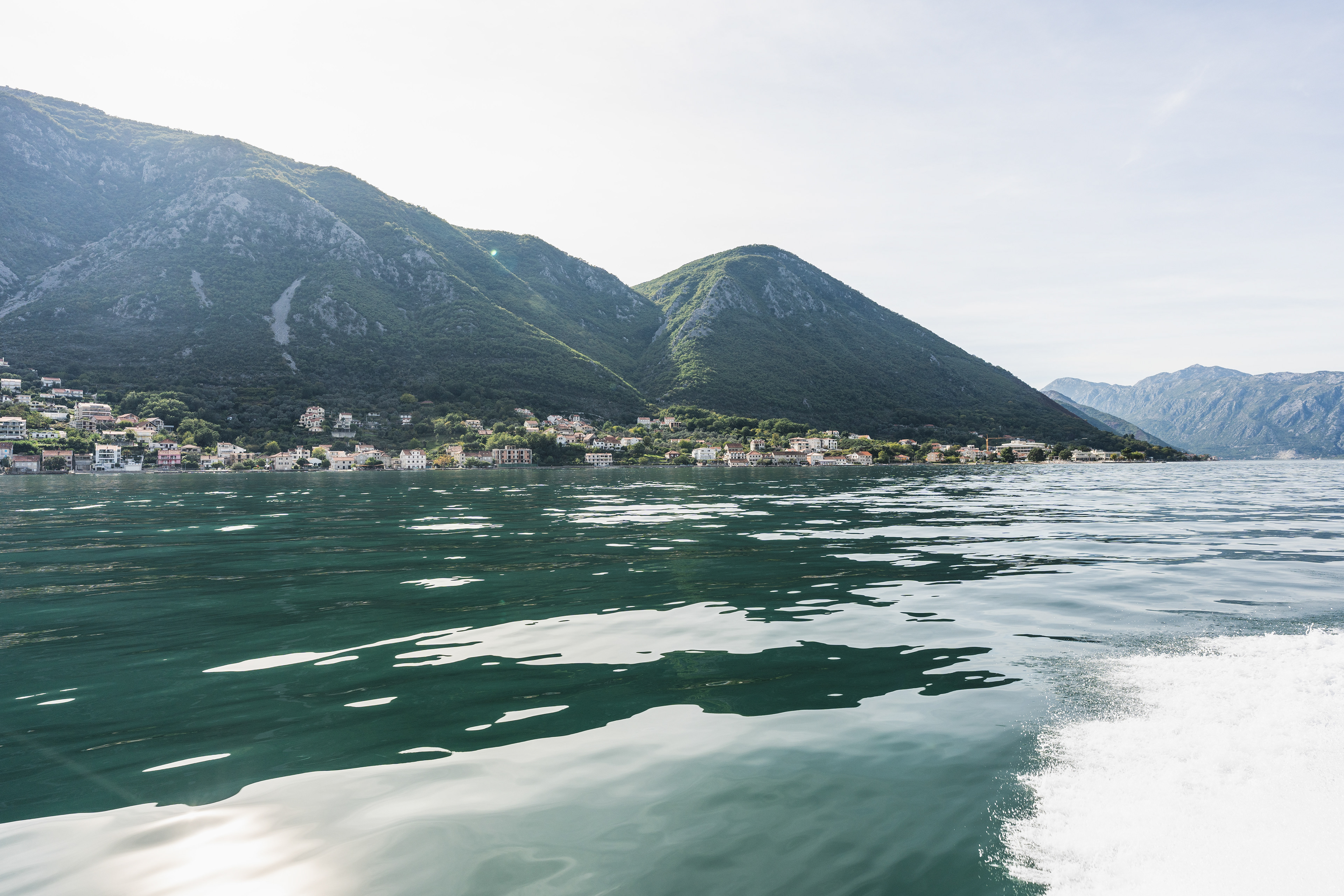 Bay of Kotor from a speedboat