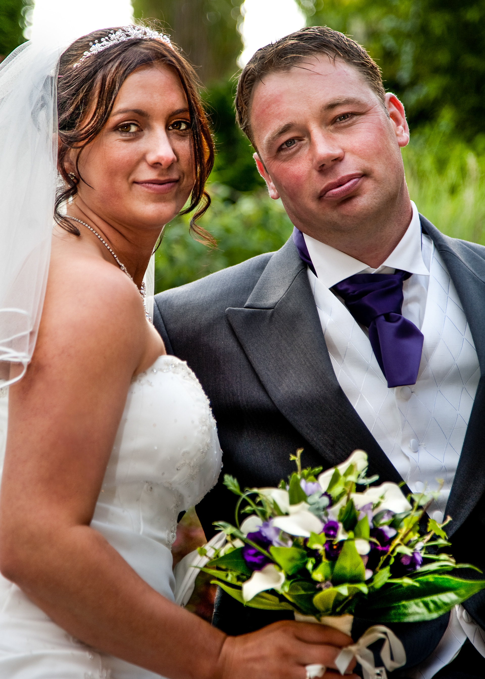 Formal outdoor wedding photographs