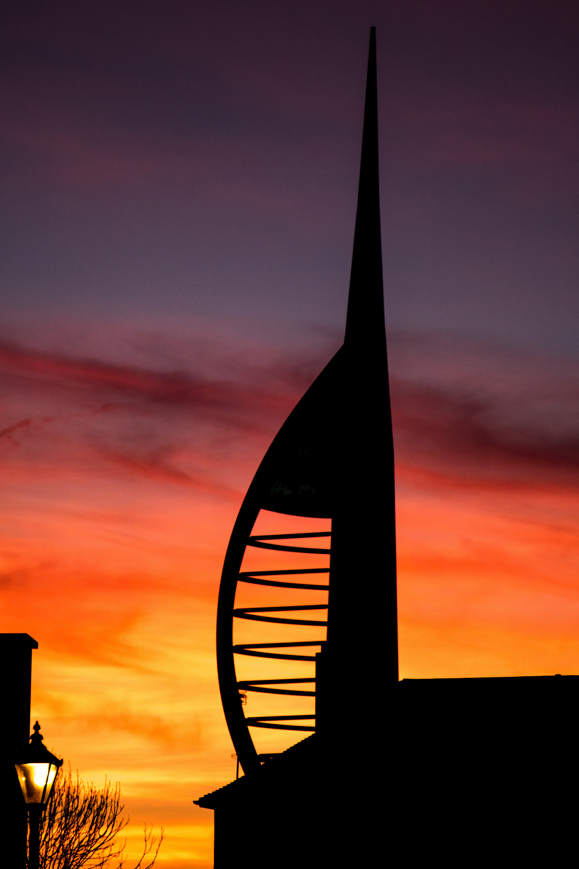 Spinnaker Tower Profile At Sunset