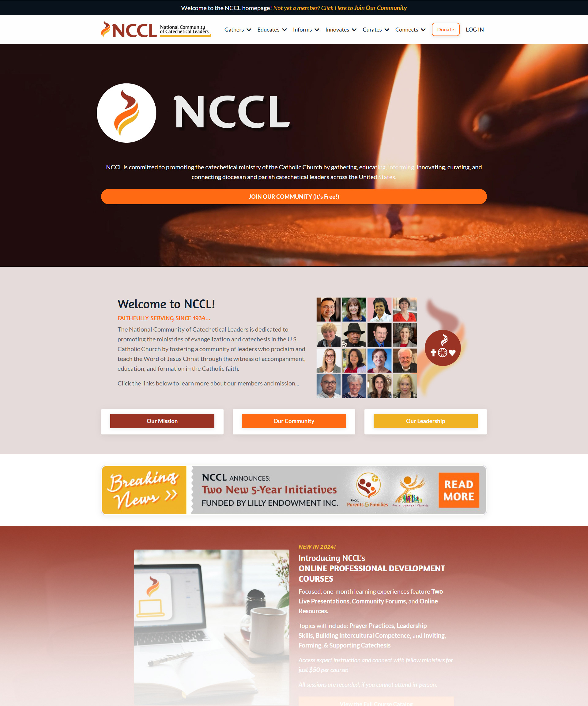Updated Homepage Above the Fold