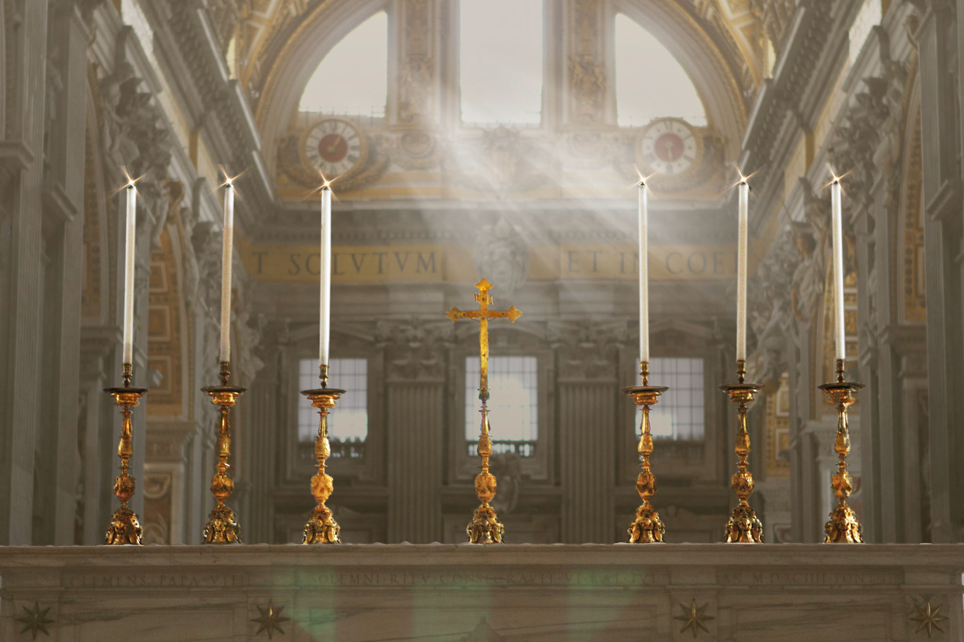 The altar of Saint Peter's Basilica in Vatican City