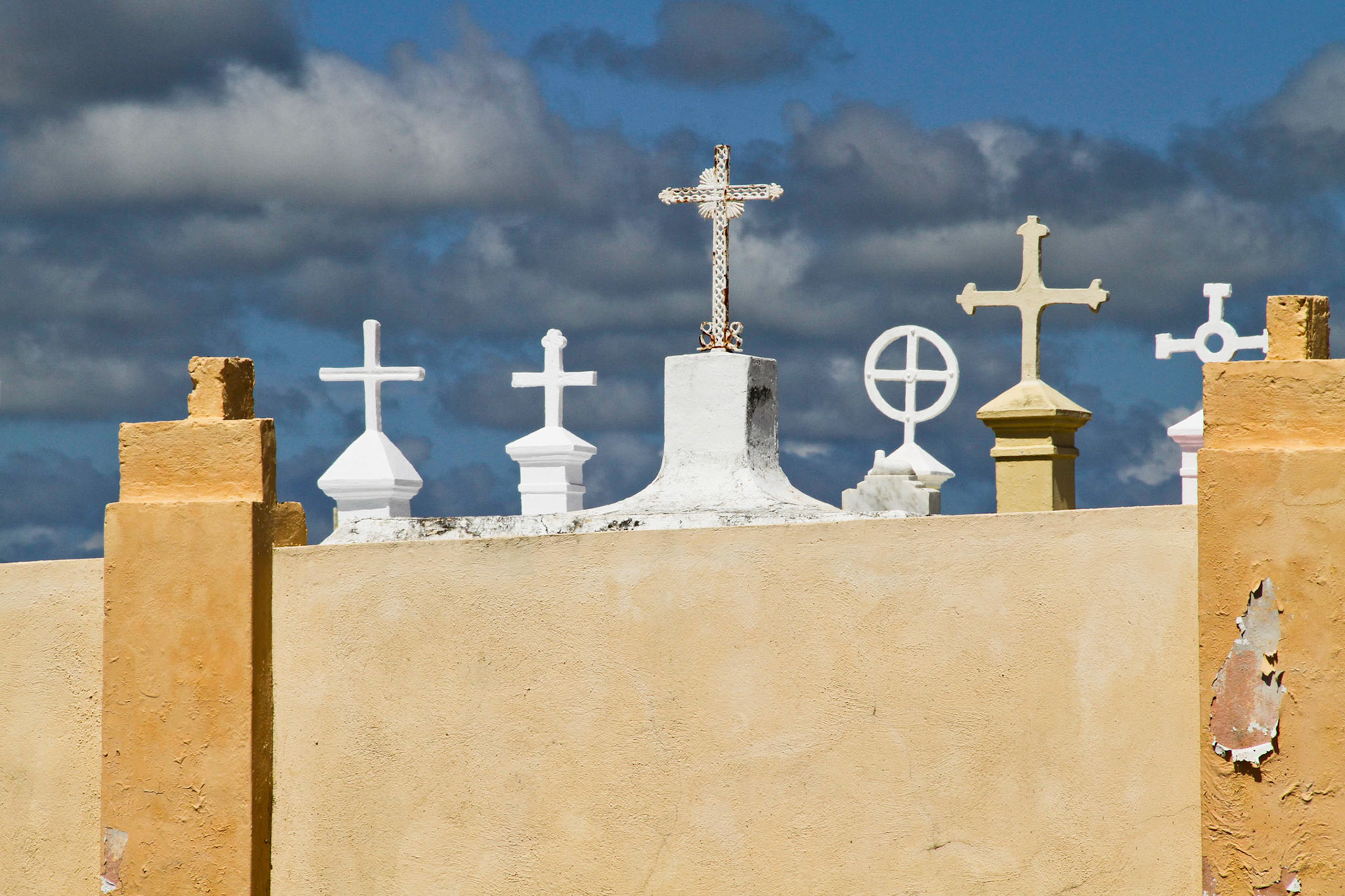 All Souls 2020: Cemetery in Sint Willibrordus on Curcacao, Netherlands Antilles