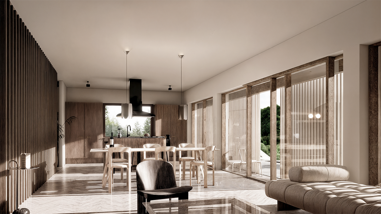 Minimalistic scandinavian interiror 