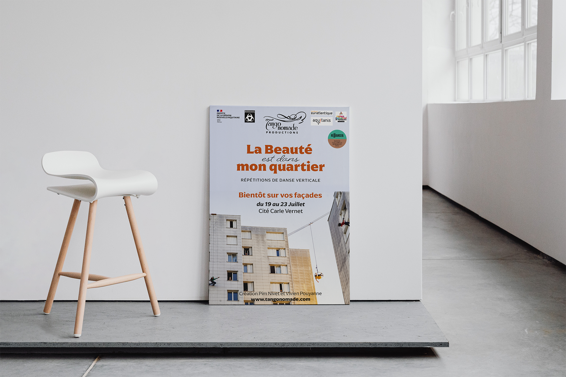 Affiche tango nomade La beauté est dans mon quartier