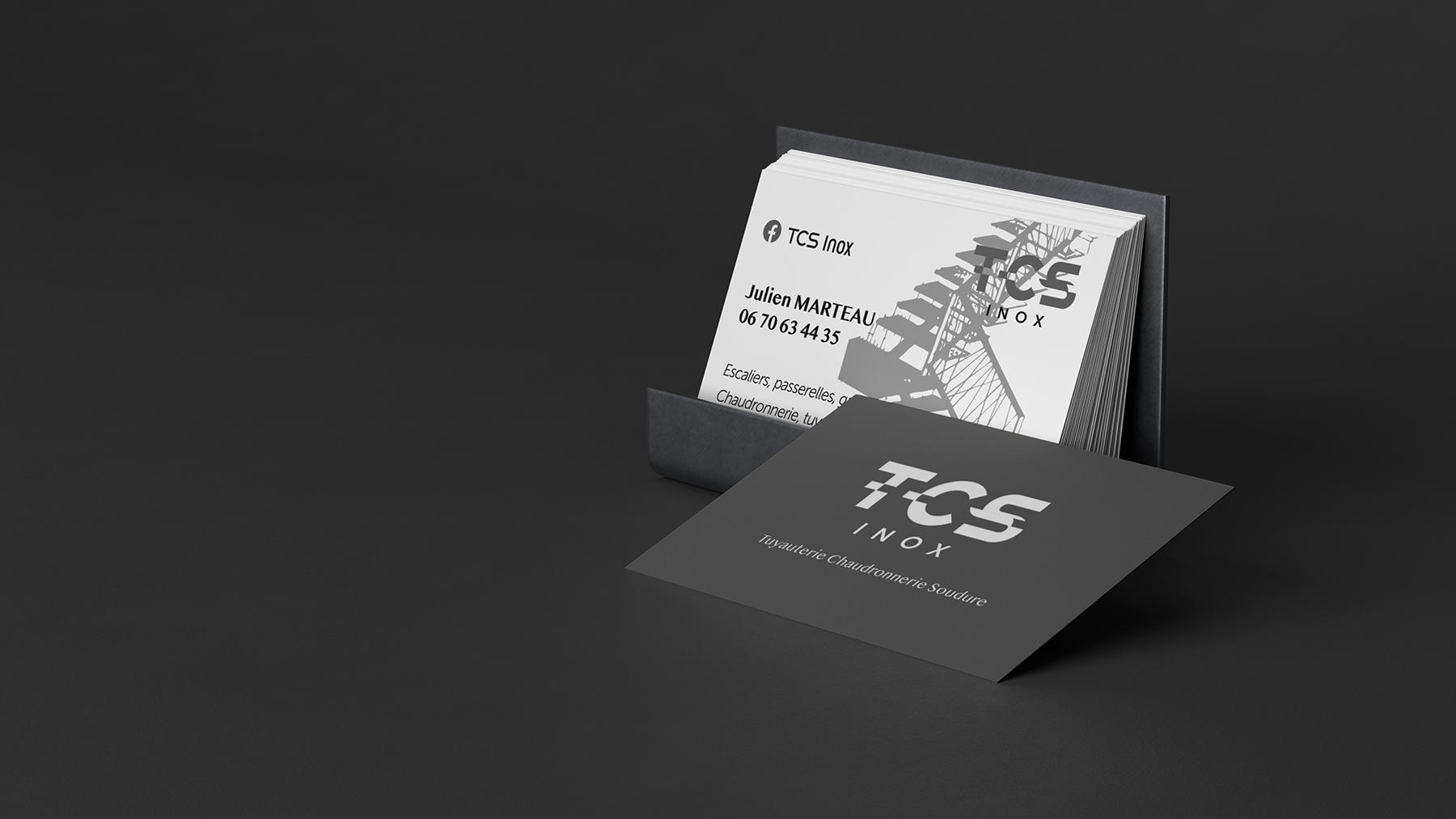 Carte de visite TCS inox