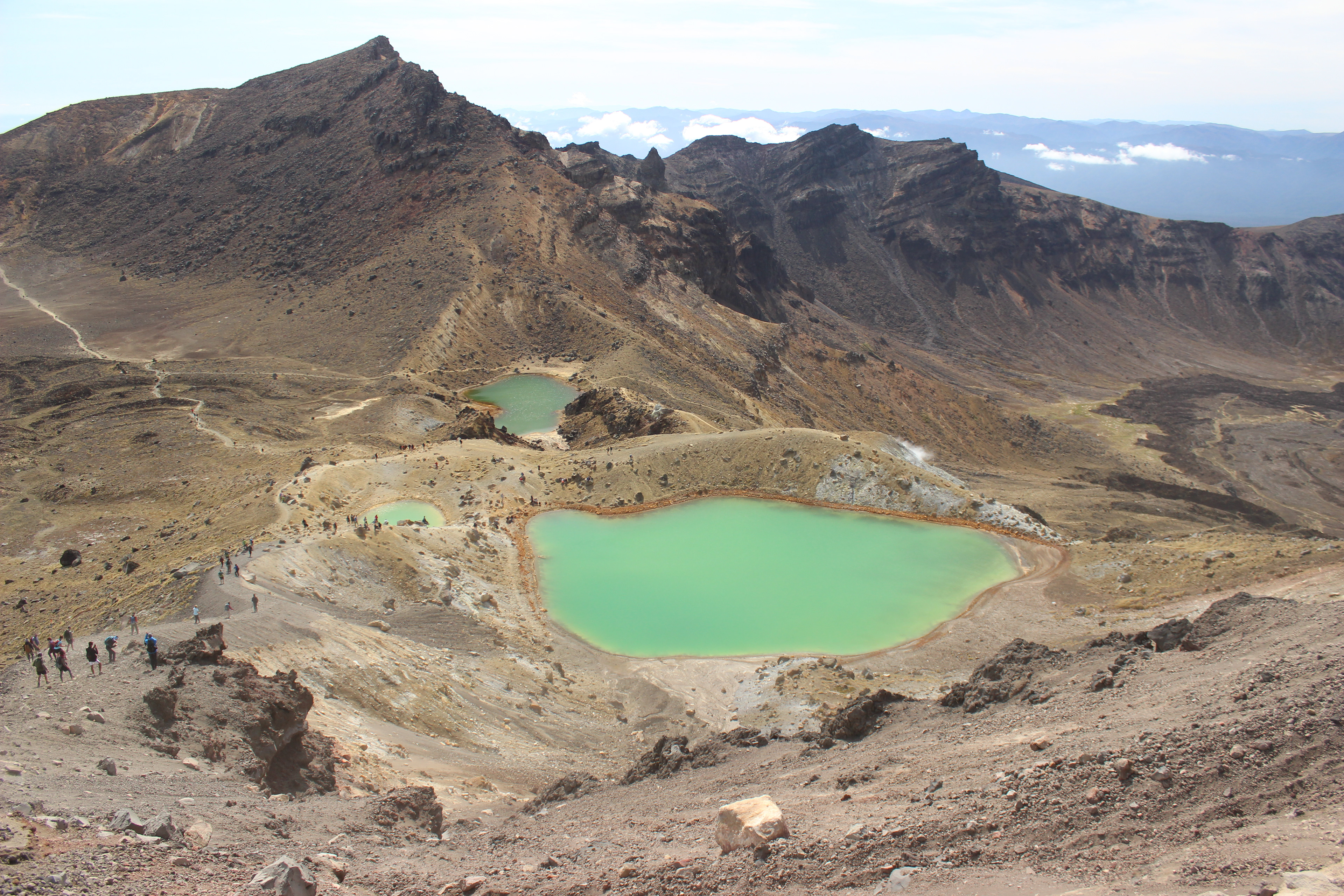 Touristenverkehr am Tongariro Alpine Crossing