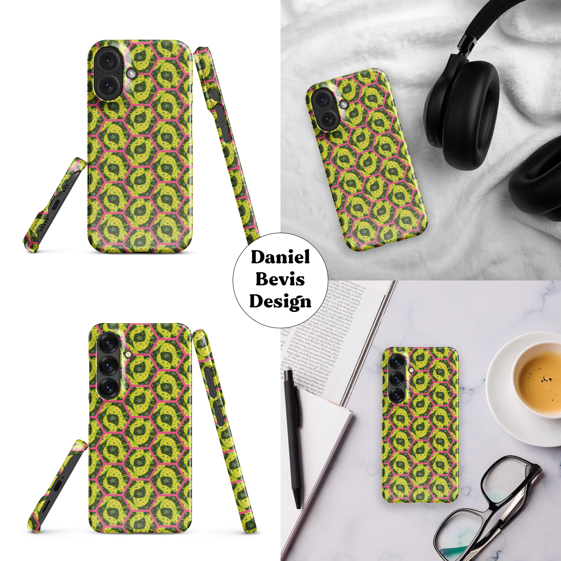 HEX GEO CHAOS - ALIEN FLORA_IPHONE & SAMSUNG CASE MOCKUPS
