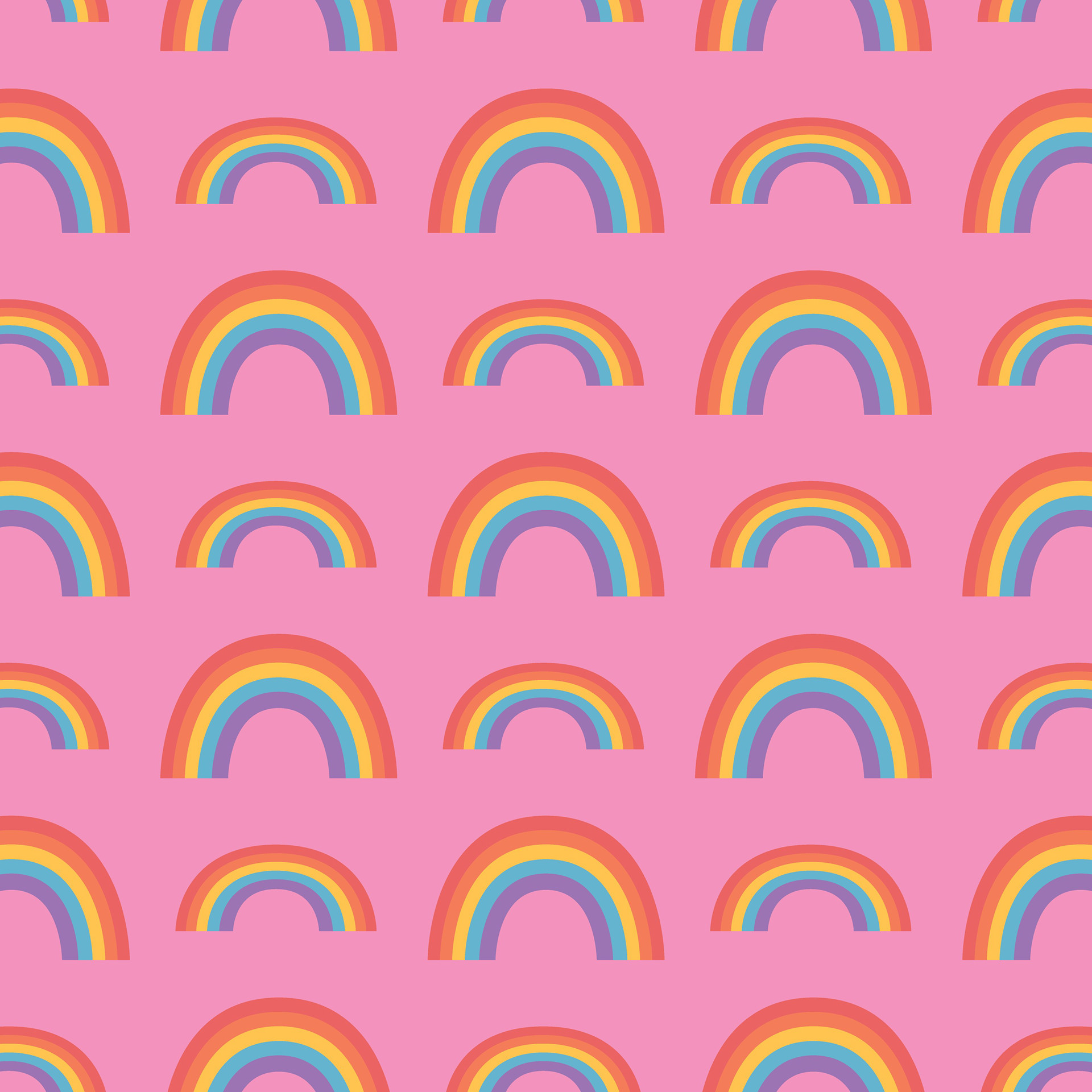 RAINBOWS PATTERN - PINK