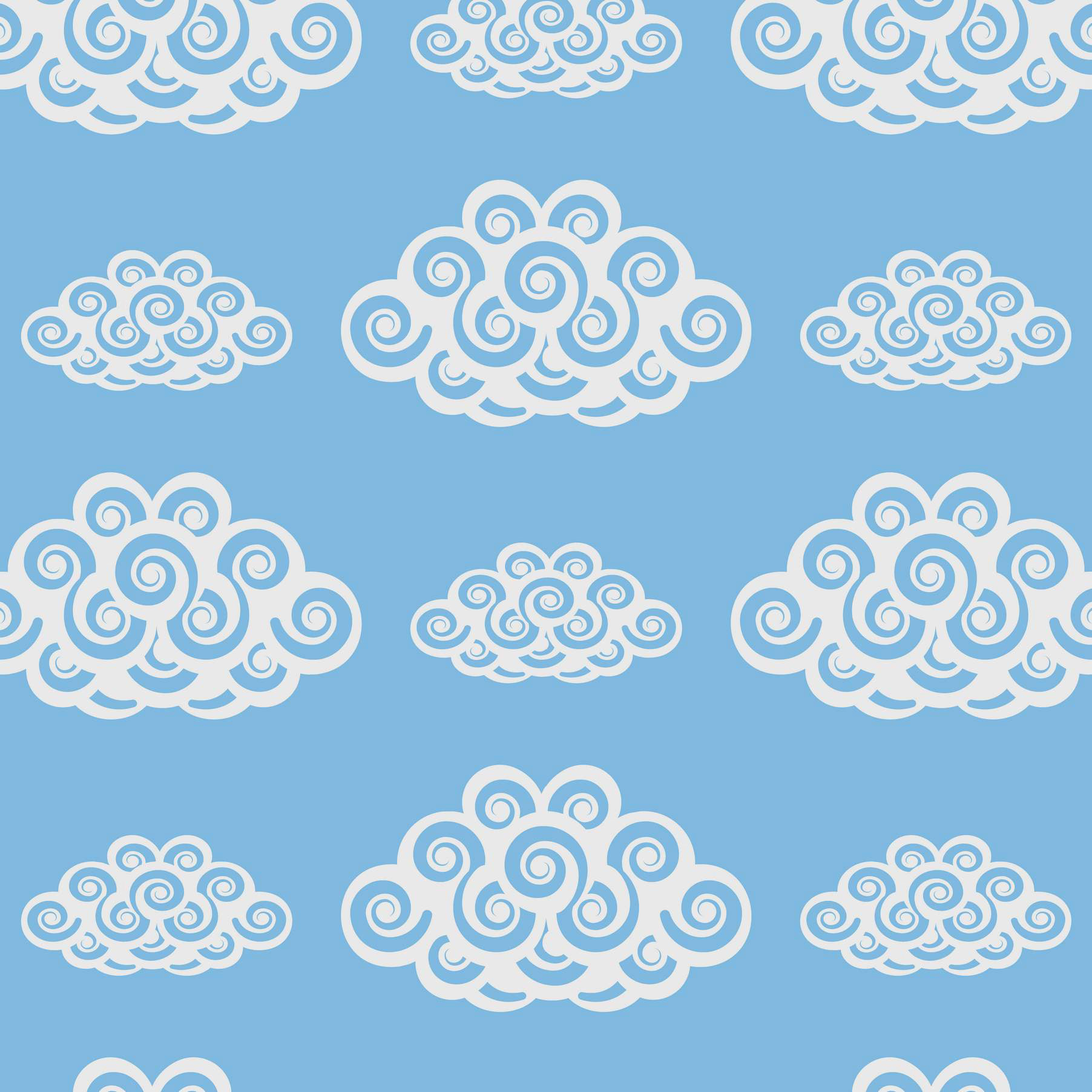 FLUFFY CLOUDS - SKY BLUE