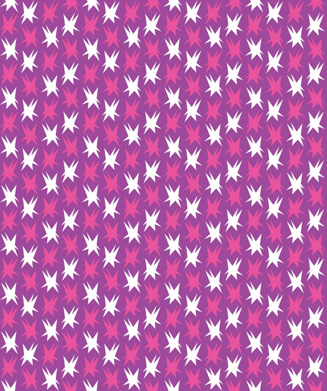 CRYSTAL GEO STARS - HOT PINK, PURPLE & WHITE