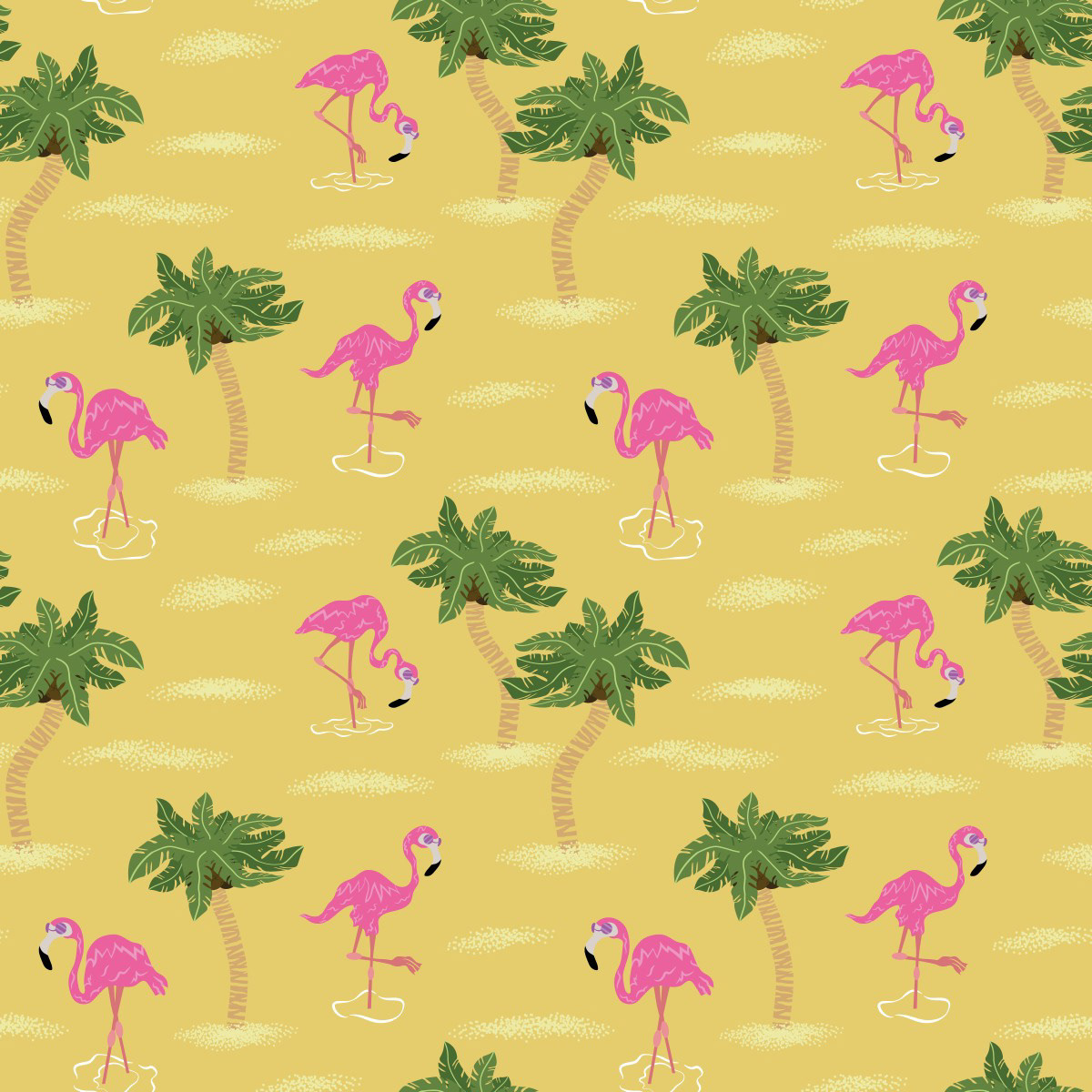 TROPICAL FLAMINGOS - GOLDEN SANDS