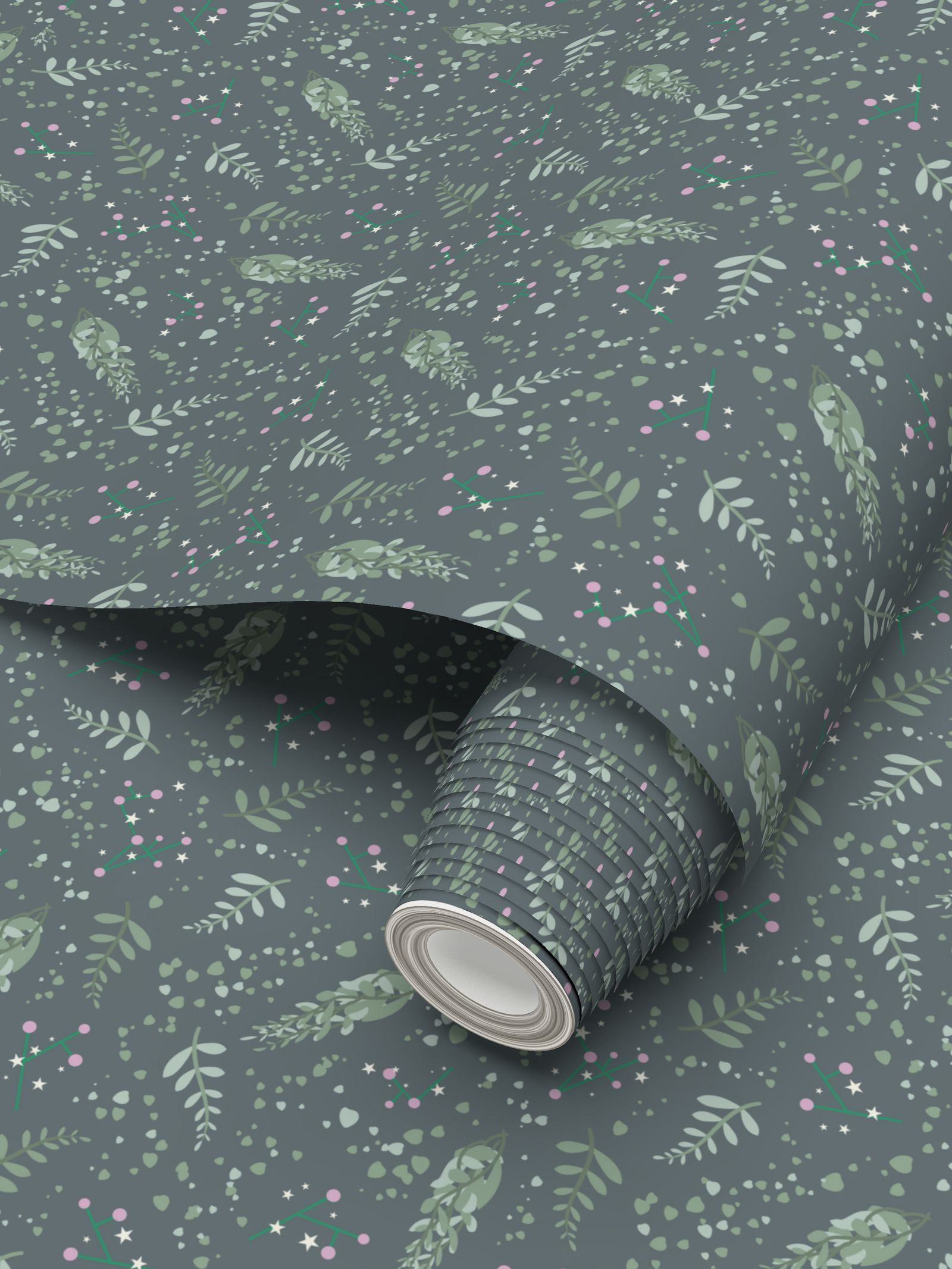 EUCALYPTUS FOLIAGE - CHARCOAL GREY_HOME WALLPAPER 4