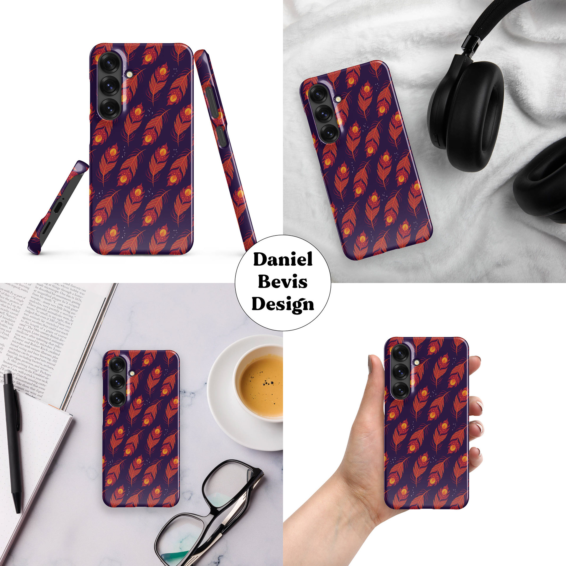 PHOENIX FEATHERS - ROYAL PURPLE_SAMSUNG PHONE CASE MOCKUPS