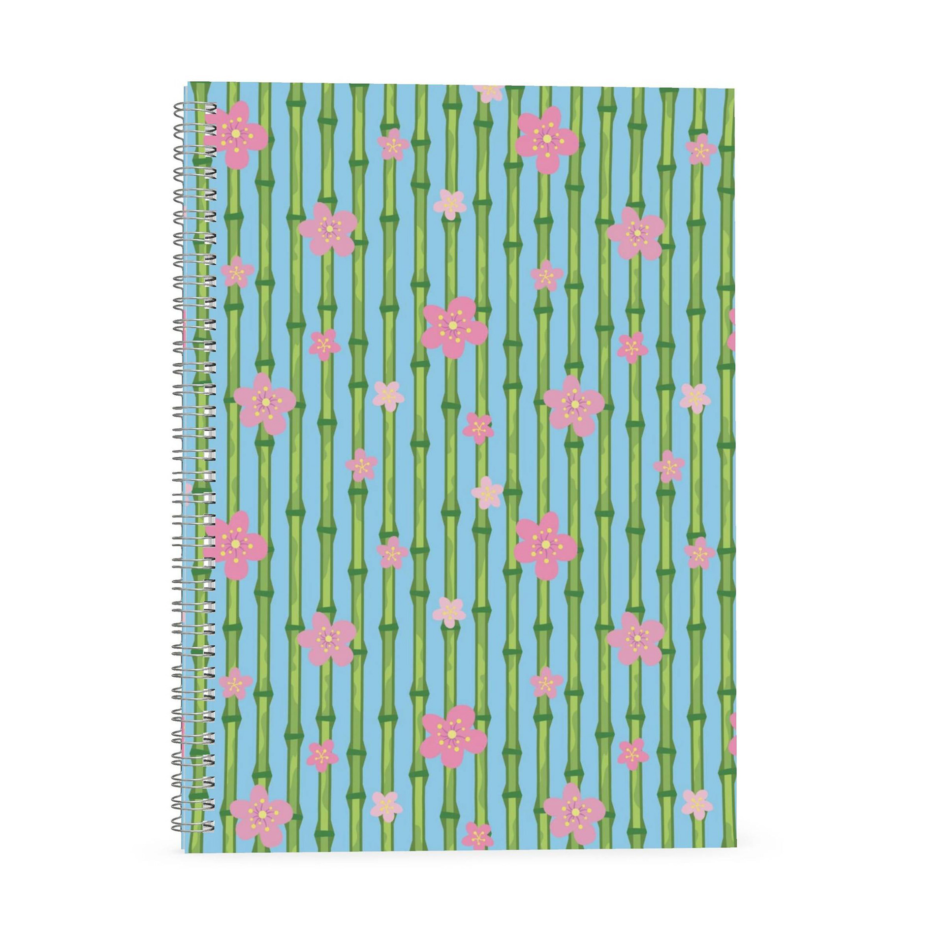 BAMBOO & SAKURA - CELESTE BLUE SPIRAL NOTEBOOK