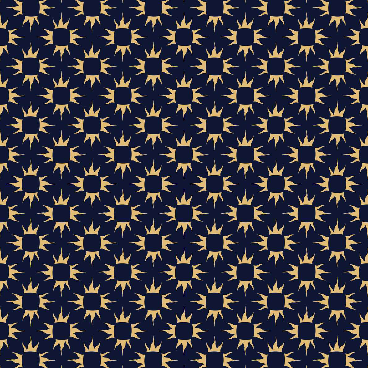 SUN BLOCK PRINT - NAVY & GOLD